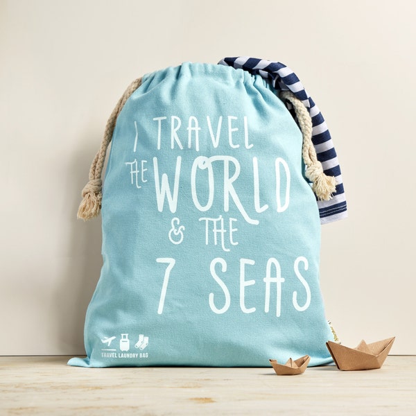 TRAVEL LAUNDRY BAG - I Travel the World...