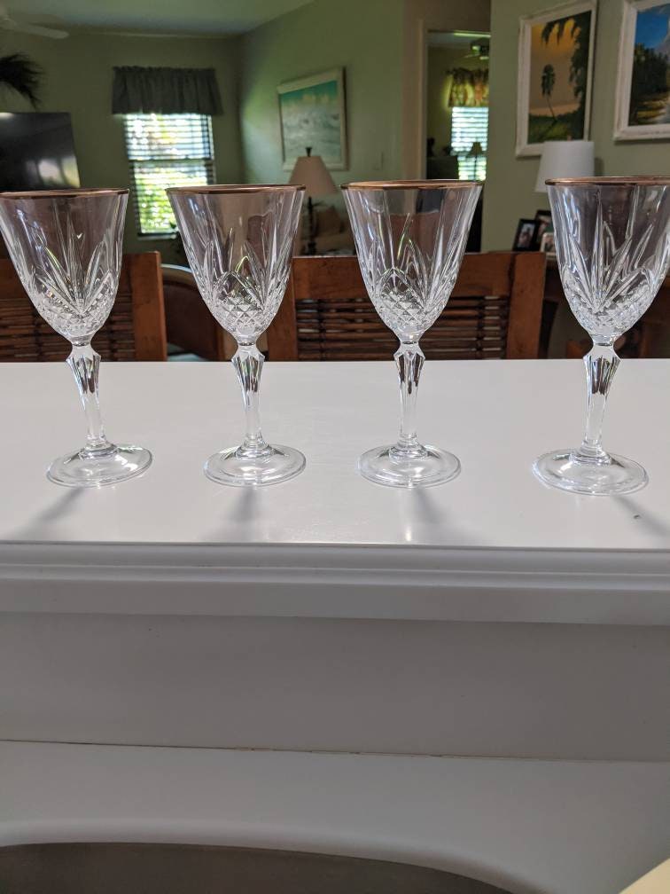 Vintage Cut Crystal Glasses Etsy