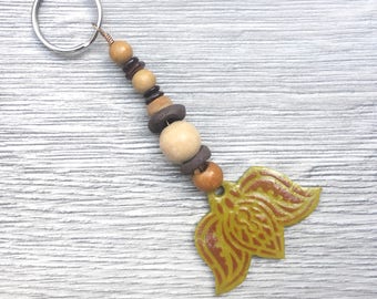 Beaded Polymer Clay Key Chain