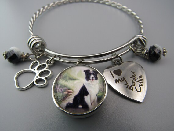 Border collie bracelet hotsell