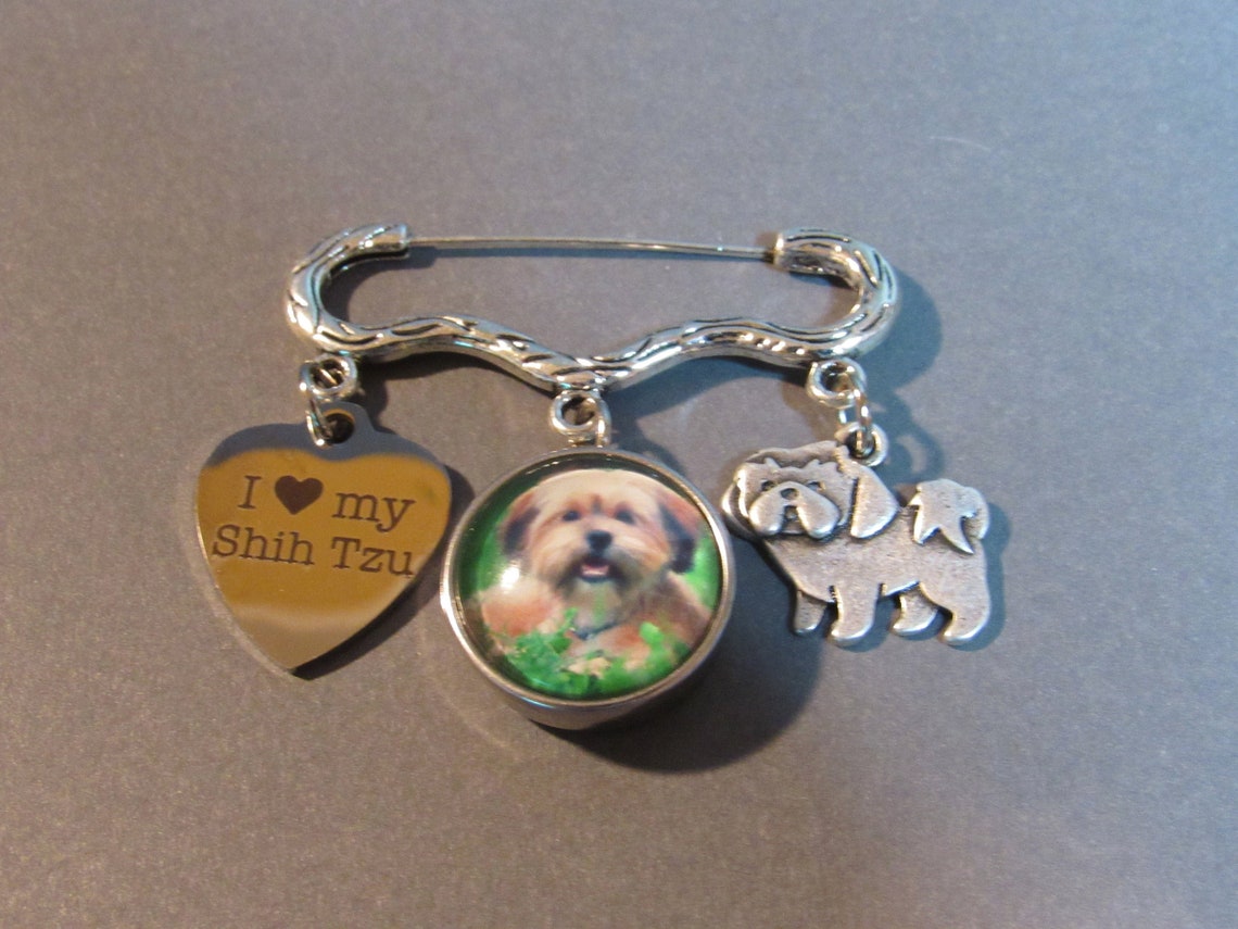 Shih Tzu Dog Brooch main image 0