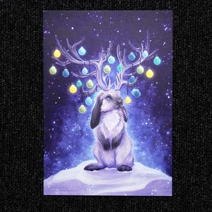 Festive Jackalope - A5 Pearlescent Print