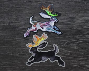 Dark Jackalope Vinyl Stickers