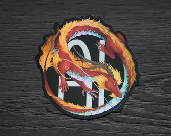 Anti Gen AI Dragon - Rainbow Holographic Vinyl Sticker