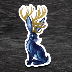 Sticker vinyle métallisé Jackalope