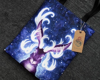 Stardust Jackalope - Canvas Tote Bag