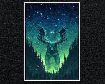 Forest Keeper - Bear A4 Print