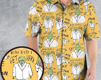 Kermit Singing Hawaiian Shirt – Funny Easter Gift – Once In A Lifetime Meme Shirt - kermit talking heads Hawaiian Shirt