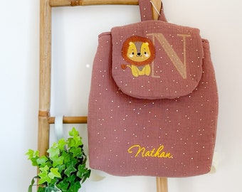 Personalized embroidered boy's preschool backpack toddler gift custom name embroidered nursery backpack