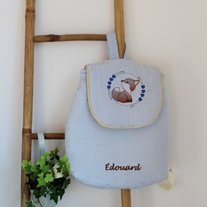 Personalized embroidered boy's preschool backpack toddler gift custom name embroidered nursery backpack
