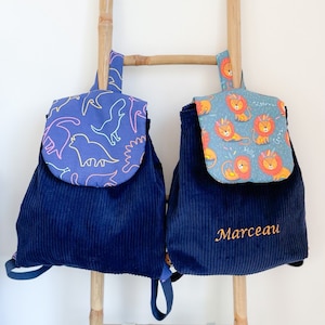Personalized Backpack Toddler Custom Bag Back To School Kids Backpack Essentials Name Embroidered Backpack Boy  Gift Dinosaure Fan