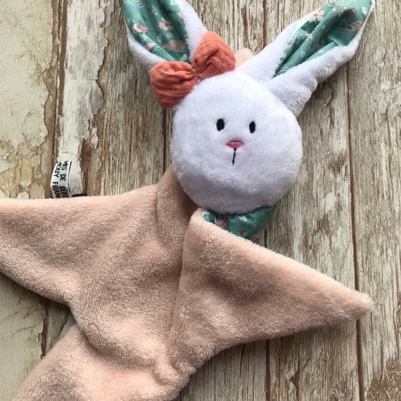 Lovey Blanket Bunny Baby Girl Comforter Cuddle Blanket for Baby Girl Security Blanket Bunny Snuggle Bunny Toy Etsy Canada