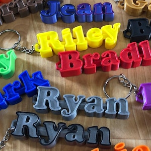 Personalized Custom Name Tag, Keychain, Keyring, Zipper Pull, Luggage or Backpack Tag image 1