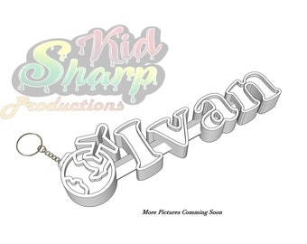 Travel Icon, Personalized 3D Custom Name Tag, Keychain, Keyring, Zipper Pull, Luggage or Backpack Tag