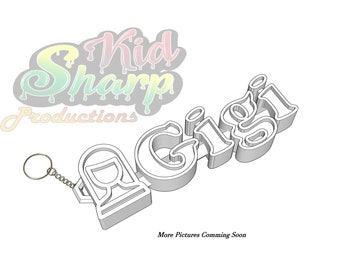 Woman Icon, Personalized 3D Custom Name Tag, Keychain, Keyring, Zipper Pull, Luggage or Backpack Tag