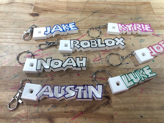 Roblox Personalized Custom Name Tag Keychain Keyring Zipper Etsy - zipper pants roblox