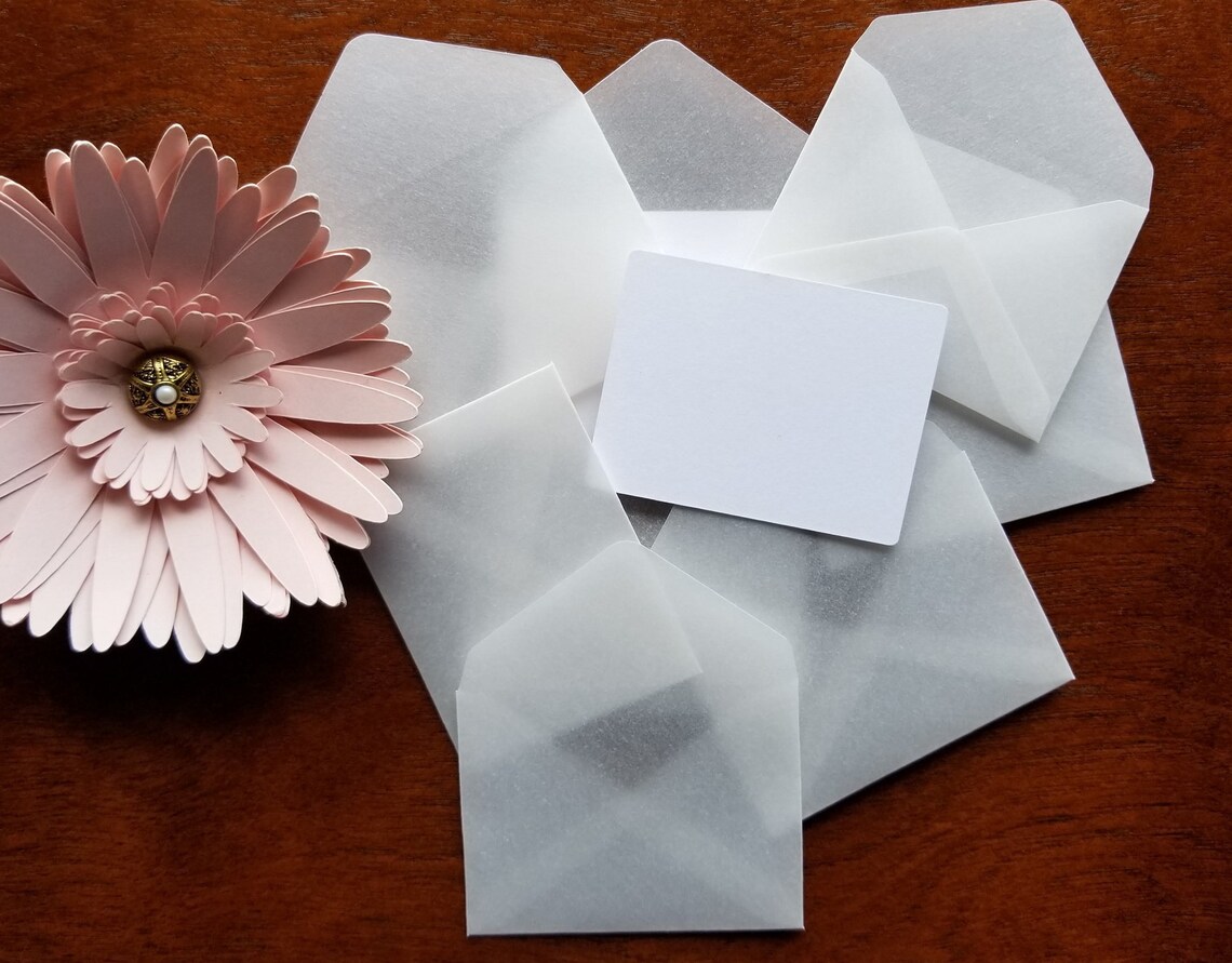12 Mini Envelopes Small Vellum Envelopes 1.5 x 2 Etsy