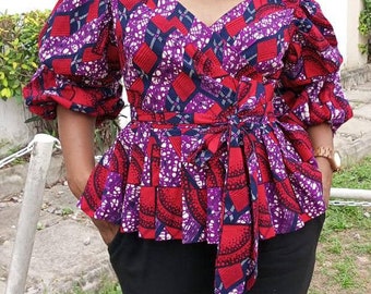 Chika's Ankara Print Blouse