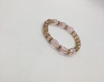 Pretty in Pink Beaded Bracelet