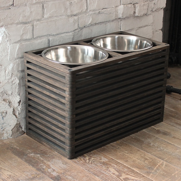 Stable & Heavy Dog Bowls 152.2oz/19 cups/4500ml, Extra large stainless steel dog food and water bowl, Raised dog feeder,Big dog bowl