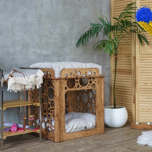 Cat House 2 Floors Ready to Ship, In Stock Cat Play Furniture
