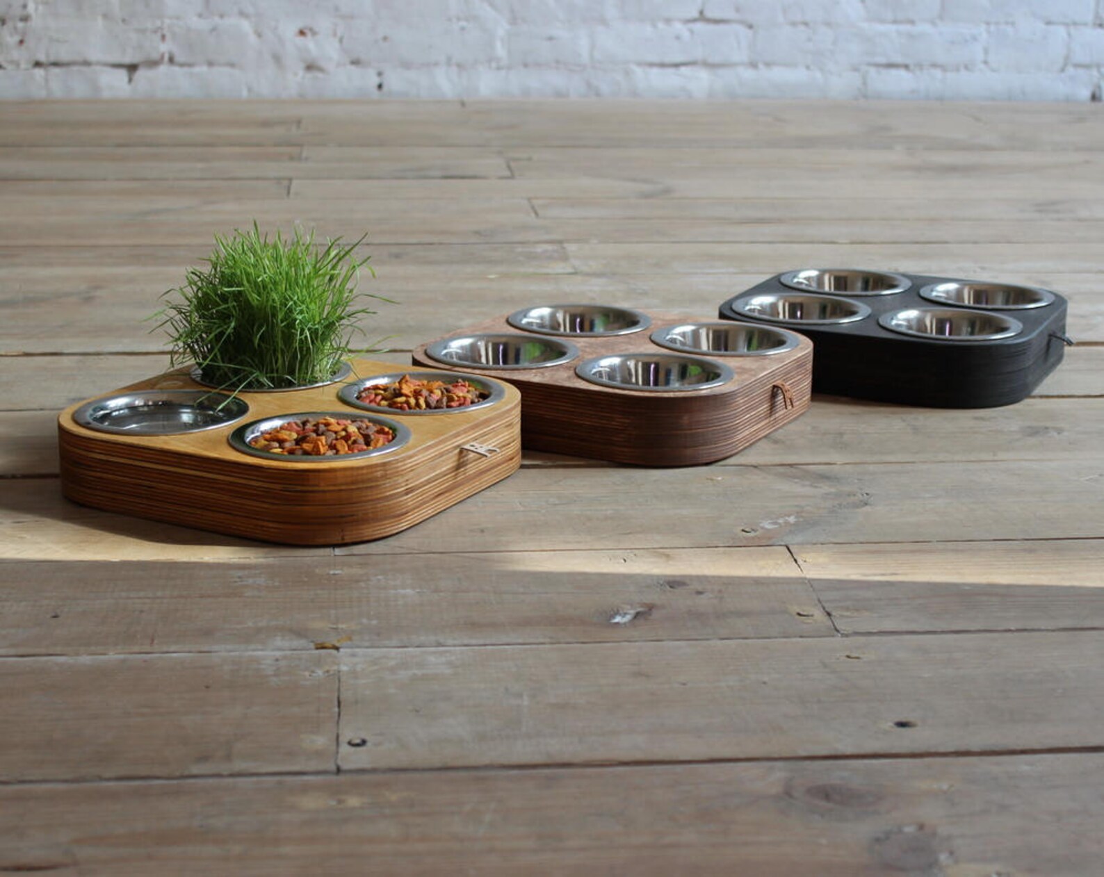 Cat Bowls Solid Square Stand.cat Feeding Station Cat Etsy