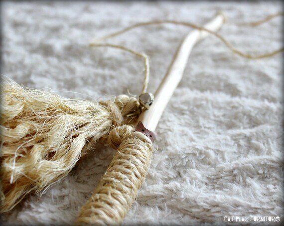 Cat Toys Sisal Cat Rod Cat Fishing Pole Best Cat Toys Etsy