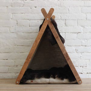 Casa del gato Tipi de gato lapin. Muebles para gatos, camas para gatos, muebles modernos para gatos, tipi para mascotas, cama para bebés imagen 5