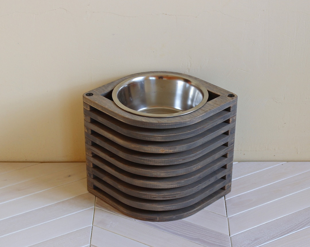 Raised Dog Bowls Single Elevated Dog Bowls Large Stainless Etsy