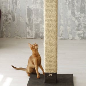 Cat scratching post-L size 35.4 inch. Cat scratcher, modern cat furniture, cat scratching furniture, Christmas gift, pet lover gifts, gift image 4