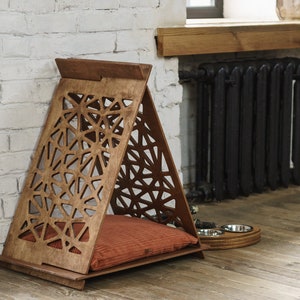 Cat dog house, kitten house, pet teepee, cat tipi, boho living, luxury cat house, cat tipi tent, teepee tent for cats, cat hammock bed