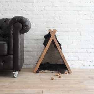 Casa del gato Tipi de gato lapin. Muebles para gatos, camas para gatos, muebles modernos para gatos, tipi para mascotas, cama para bebés imagen 6