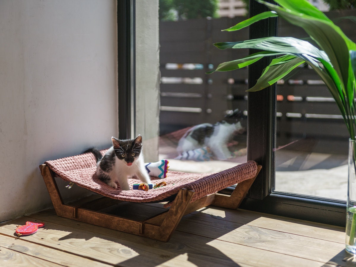 Katzenhängematte Katzenschlitten. Katzenmöbel Katzenbett - Il Fullxfull.3107057008 P28n