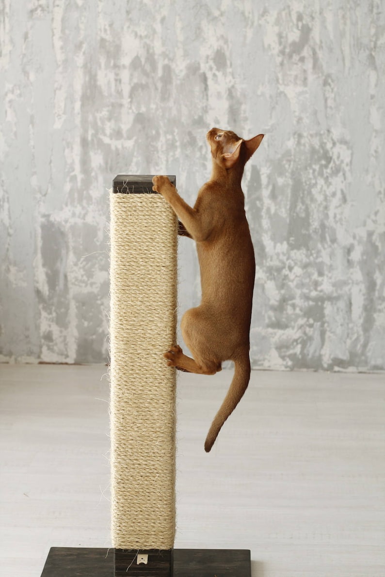 Cat scratching post-L size 35.4 inch. Cat scratcher, modern cat furniture, cat scratching furniture, Christmas gift, pet lover gifts, gift image 3