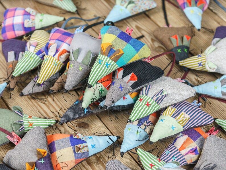 Cat Toy Stuffed Mouse Kitten Toy Sturdy Fabric Cat Toybest Etsy