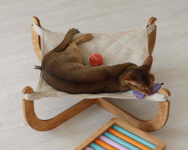 Cat hammock Posh cat bed. Cat beds cat furniture pet Etsy