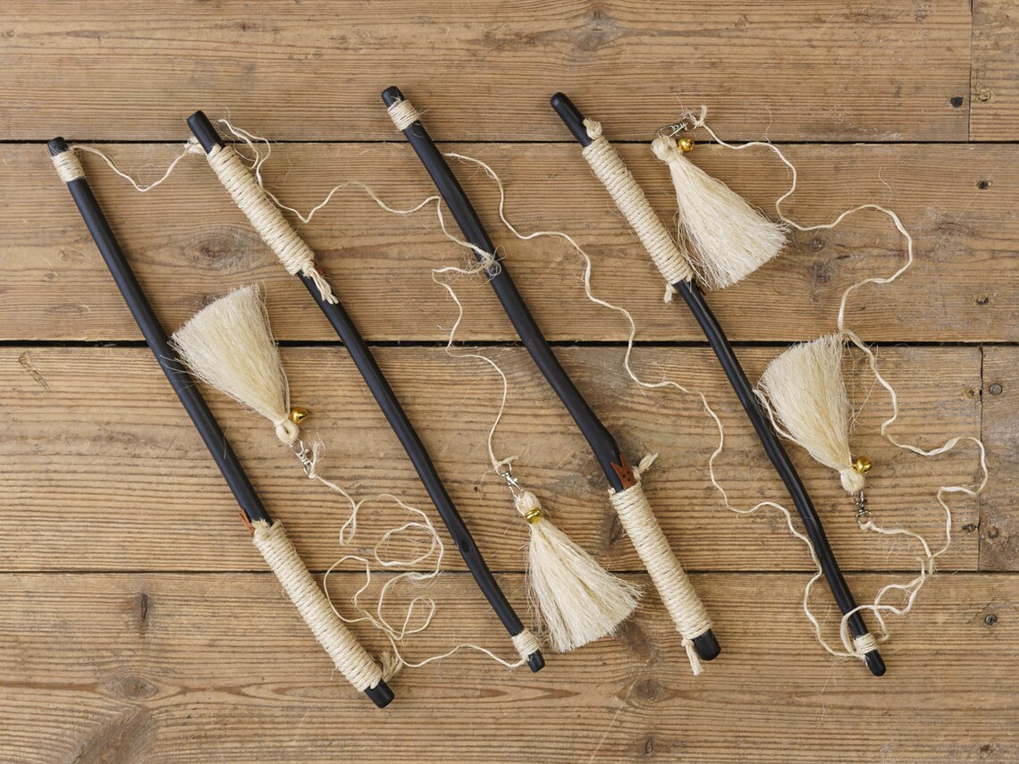 Cat toys Sisal cat rod 1 pc. Cat fishing pole best cat toys Etsy