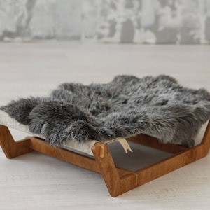 Cat hammock - Cat&#39;s sled (Lapin). Cat furniture, cat bed, pet hammock, pet beds, Christmas gift, cat lover gift, cat lady gift, cat bed