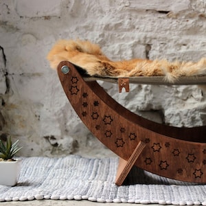 Cat hammock – New Moon Cat Bed (Or. Edit.) Cat furniture, modern cat bed, pet hammock, cat lover gift,Christmas gift for, cat bed