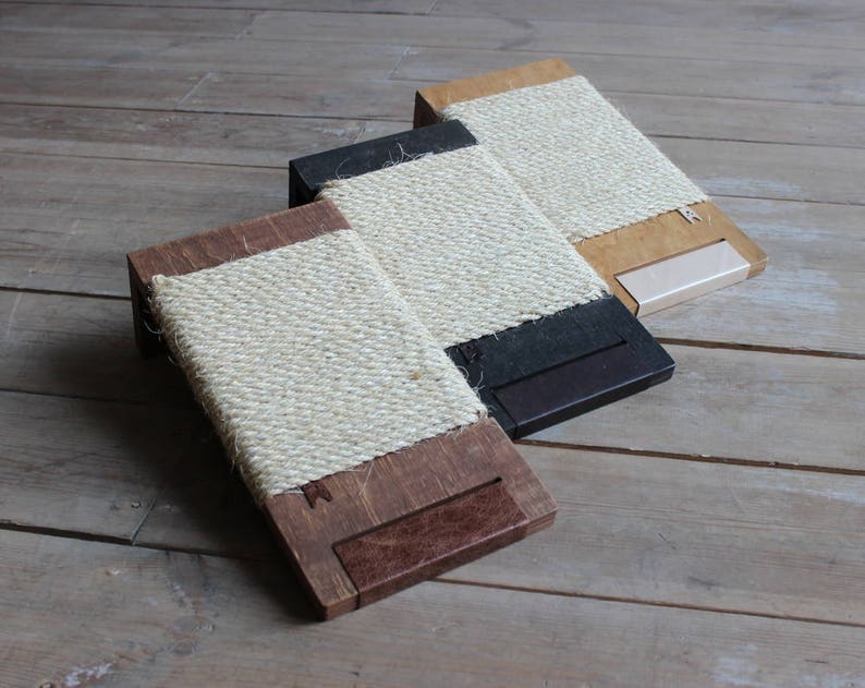 Cat scratcher Floor Angle Kitty Leather Base. Scratching Etsy