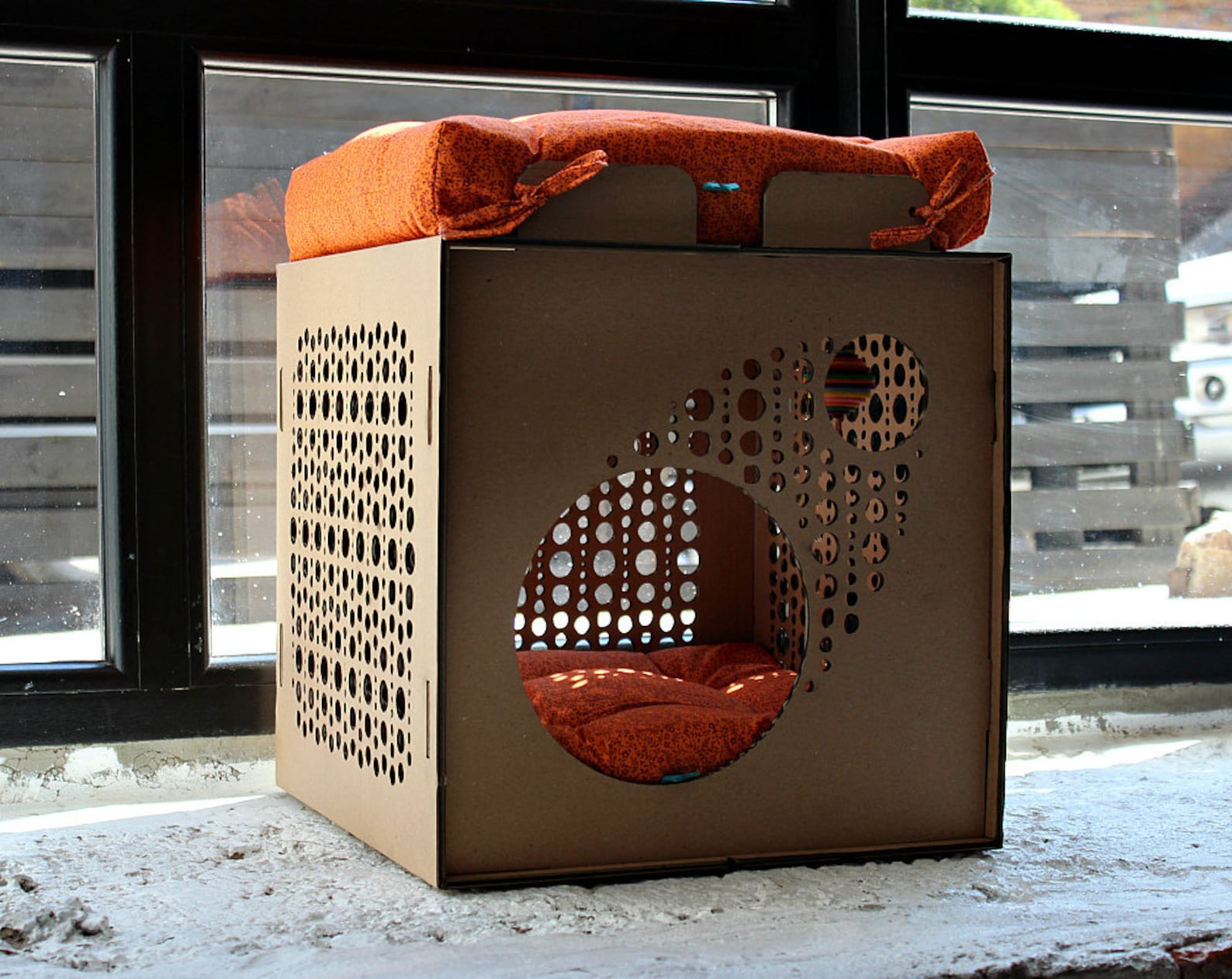Cardboard cat house Kitten house cardboard box modern cat Etsy