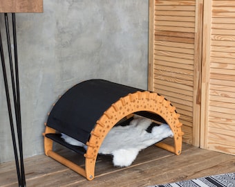 Wooden Frame Hanging Pet Bed. Ready to Ship, SALE, In Stock Cat Play Furniture