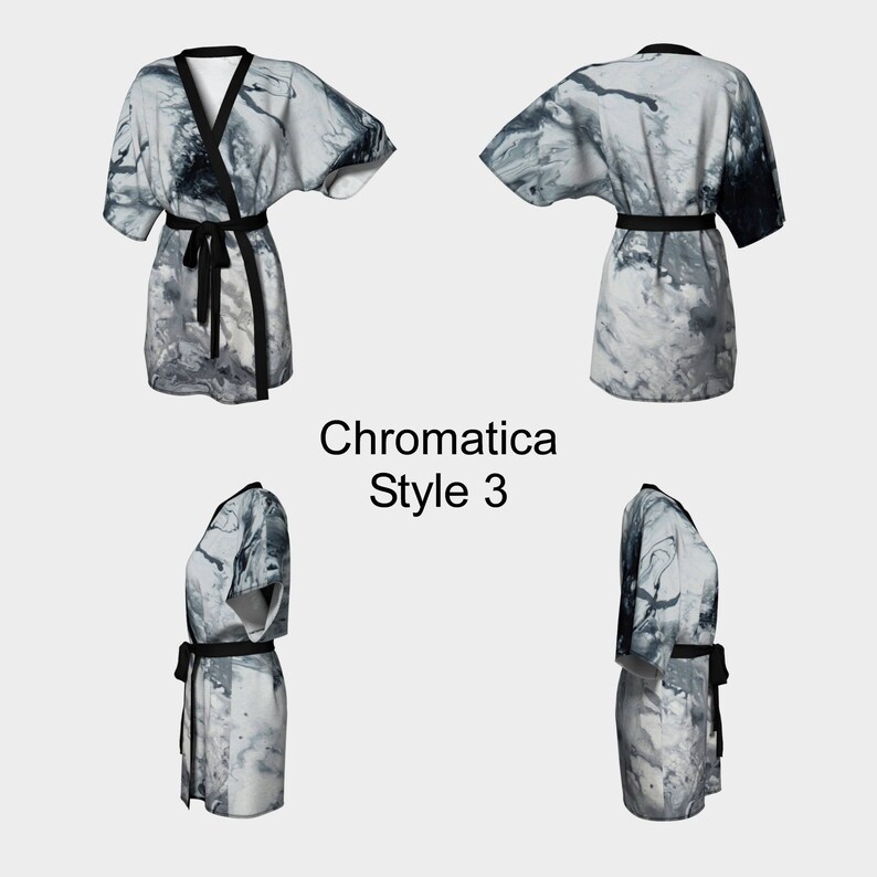 Fluid Art Knit Robe Spa Robe,Swimsuit Coverup Chiffon Artwork Bride Robe Dark Pour Painting Bridesmaid Robe Coverup Kimono Robe