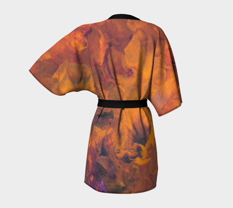 Abstract Coverup Floral Spa Robe Bride Robe Bridesmaid Robe Robe Art Swimsuit Coverup Artwork Kimono Robe Chiffon Sunset Flowers