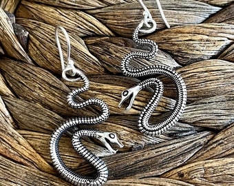Snake Earrings, Serpent Earrings , Statement earrings, cobra earrings, Snake jewelry, medusa earrings, Unique earrings for her.