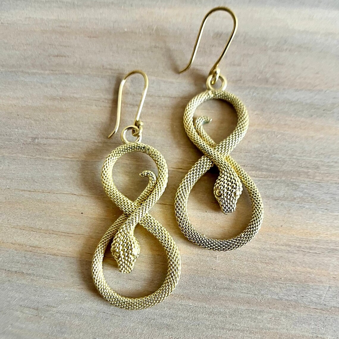 Infinity Snake Earrings, Serpent Python Cobra Jewelry - Etsy