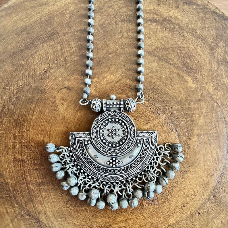 Vintage Tribal Necklace Adorned With Bells, Statement Necklace - Etsy