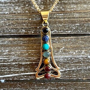 Chakra Pendant with 7 Chakra Stones, Pendant For Chakra Necklace