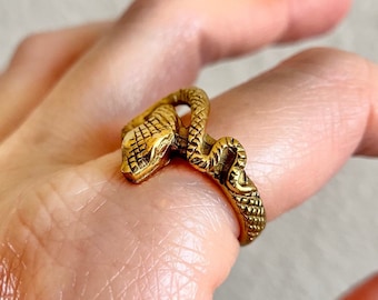 Snake Serpent Brass Ring