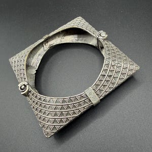 Statement Kada Bangle Cuff bracelet, Tribal style vintage bracelet